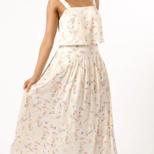 Petal & Pup Cream Floral Skirt Set